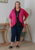 Plus Size Stretch Bolero In Magenta