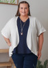 Plus Size Stretch Bolero In White