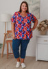 plus size floral short sleeve tee 