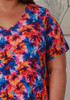 plus size floral short sleeve tee 