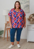 plus size floral short sleeve tee 