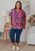plus size floral short sleeve tee 