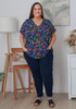 Plus Size Multi Leaf Short sleeve bamboo tee 