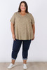 plus size bamboo floral outline top