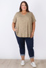 plus size bamboo floral outline top