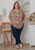 Plus Size Stretch Rayon Tee in Floral Fusion