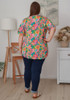 Plus Size Stretch Rayon Tee in Floral Fusion