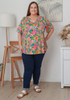 Plus Size Stretch Rayon Tee in Floral Fusion