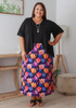 Plus Size Bamboo Stretch Skirt in Dreamy Magnolia