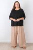 Plus Size Linen Blend Wide Leg Pant 