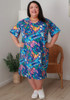 Plus Size Stretch Cotton Dress In Aussie Animal Print