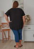 Plus Size Scoop Neck Bamboo Tee In Black