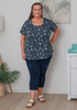 Plus Size Scoop Neck Bamboo Tee in Seashell
