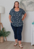 Plus Size Scoop Neck Bamboo Tee in Seashell