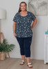Plus Size Scoop Neck Bamboo Tee in Seashell