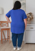 Plus Size Scoop Neck Bamboo Tee In Blue