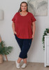 Plus Size Scoop Neck Bamboo Tee in Boysenberry
