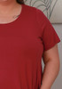Plus Size Scoop Neck Bamboo Tee in Boysenberry