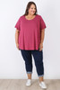 Scoop Neck Bamboo Tee In Boysenberry