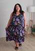 Plus Size Stretch Sleeveless Dress In Moonlight Garden - Curvaceous