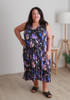 Plus Size Summer Sleeveless Dress In Moonlight Garden - Curvaceous