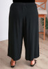 Plus Size Black Summer Crop Pant