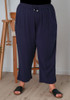 Plus Size Linen Pant In Navy