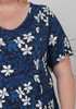 Plus Size Summer White Blooms Top