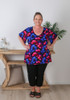 Plus Size Stretch Top in Blossom Burst