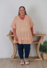 plus size orange floral tunic Summer top 