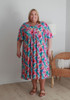 Plus Size Peak Dress In Large Pastel Floral