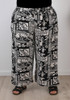 Wide Leg Pant In Black Islander Print