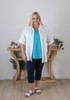 Plus Size Cotton Short Sleeve White Shirt