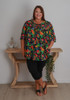 Plus Size Pintuck Top In Vibrant Floral