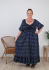 Plus Size Maxi Dress In Henna Style Print