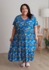 Plus Size Tie Waist Dress In Fabulous Frangipani