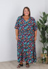 Plus Size Summer Waist Dress In Butterfly Burst