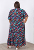 Plus Size Shirred Waist Dress In Butterfly Burst