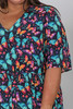 Plus Size Shirred Waist Dress In Butterfly Burst