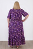 Plus Size Shirred Waist Dress In Purple Passion