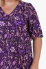 Plus Size Shirred Waist Dress In Purple Passion