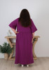 Plus Size Textured Cotton Maxi Dress In Purple