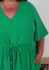 Plus Size Curvaceous Green Cotton Maxi Dress