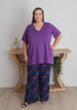 Plus Size Lightweight Wide Leg Pant In Moonlit Floral
