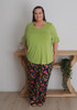 Plus Size Lightweight Wide Leg Pant With Hidden Birds