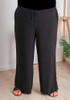 Plus Size Lightweight Wide Leg Pant In Classic Black