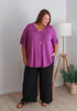 Plus Size Black Tall length summer pants 