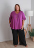 Plus Size Black Tall length summer pants 