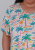 Plus Size Stretch Top In Palm Paradise 