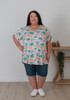 Plus Size Stretch Top In Palm Paradise Curvaceous